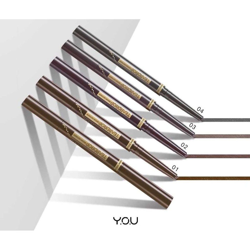 YOU Y.O.U Teardrop Brow Definer / Pensil Alis Tahan Lama Waterproof