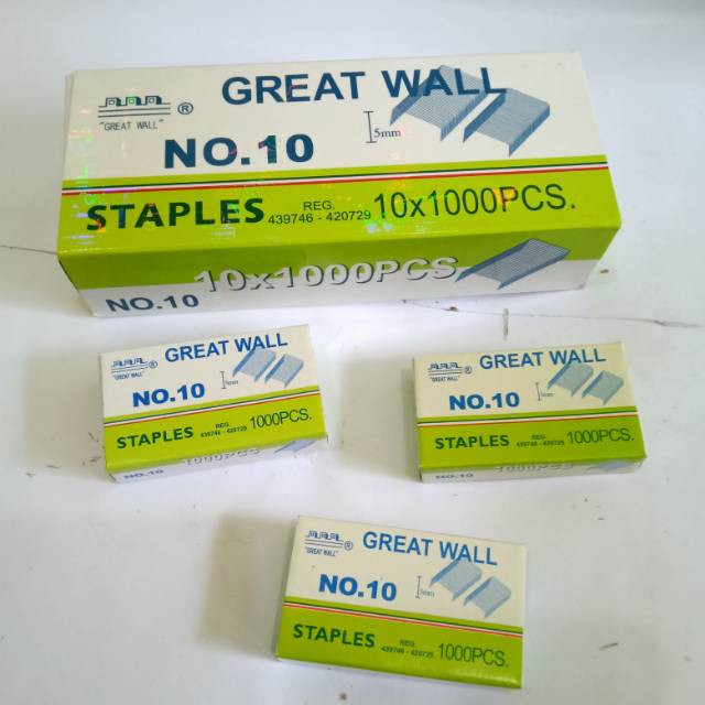 

Isi staples / isi stapler kecil great wall no. 10