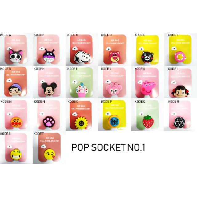 QUEEN SHOPPINH MALL POP SOCKET KARAKTER CARTOON CUTE 3D POP SOCKET HP POP SOCKET MURAH BATAM POP SOC