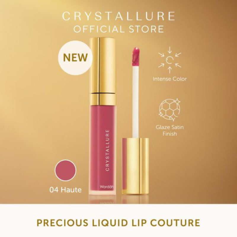 Wardah CRYSTALLURE Precious Liquid Lip Haute 04 Lipstik Wardah Premium