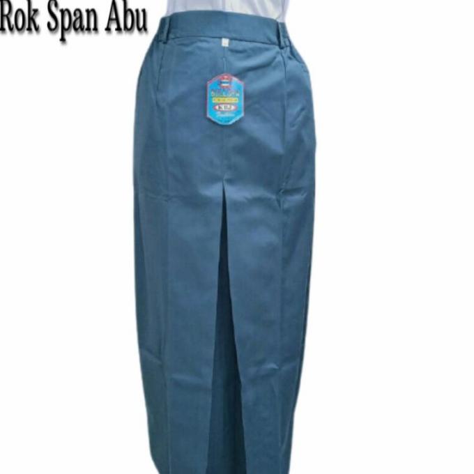 Rok Span Panjang abu-abu/Rok Sekolah Sma/Smk