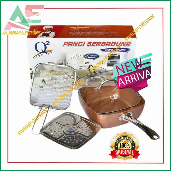Panci fyer kukus set serbaguna Q2-2401 / penggorengan kukusan Q22401