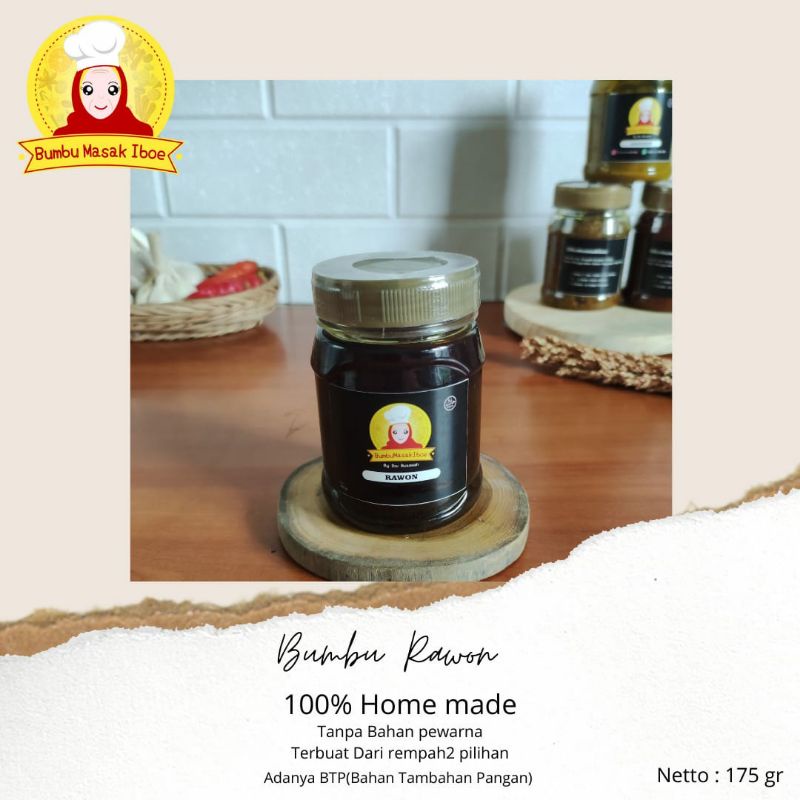 

Bumbu Dapur, bumbu racik, bumbu masak instan, bumbu homemade, bumbu Rawon 175gr Best seller