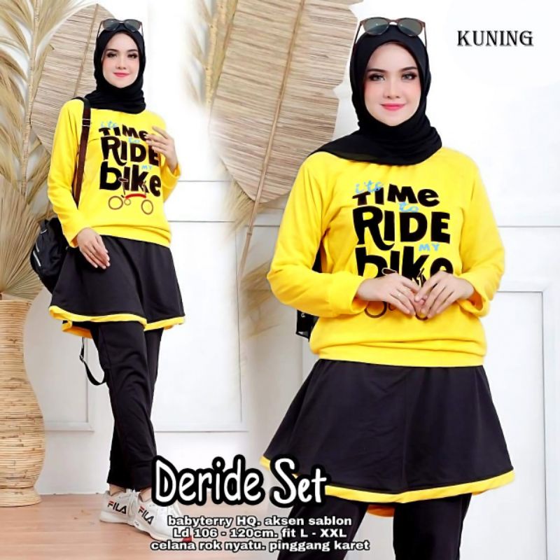 kaos senam wanita lengan panjang SETELAN OLAHRAGA WANITA SENAM AEROBIK SET JUMBO TIME GOWES SET DERI