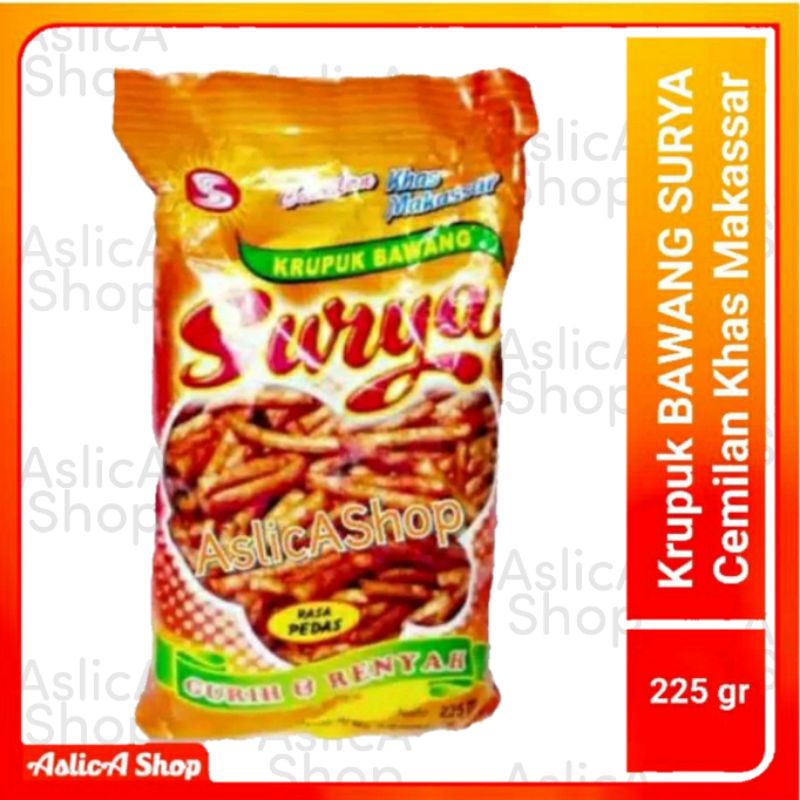 

KRUPUK BAWANG Surya 225g CEMILAN KHAS MAKASSAR