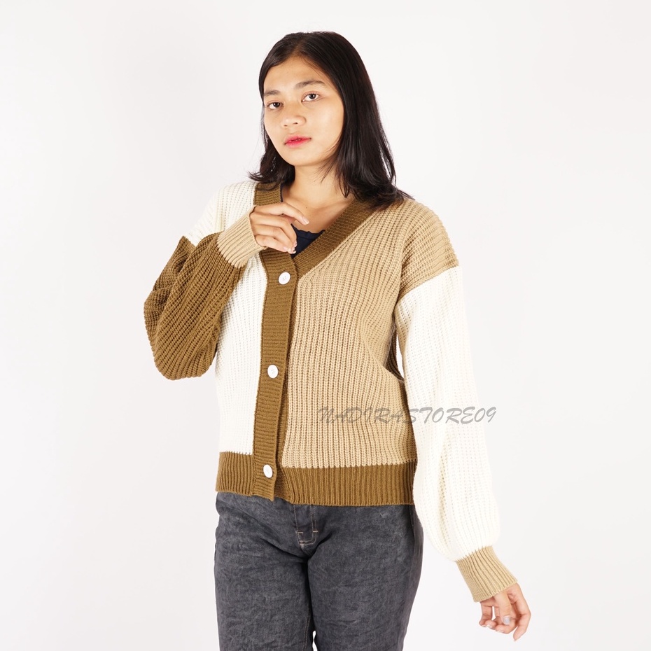 CARDIGAN RAJUT COBINATION BRONZE PREMIUM