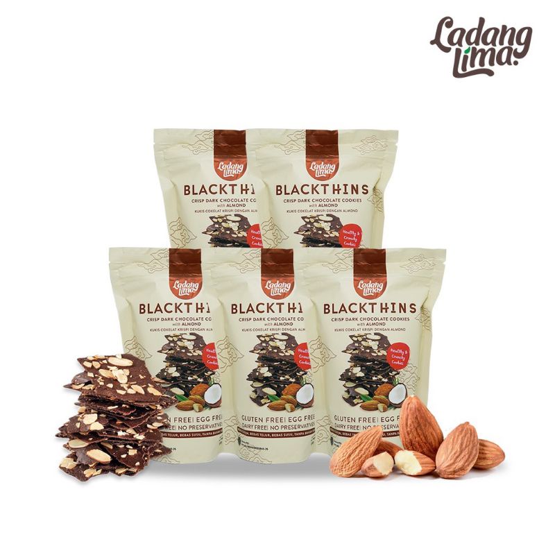 Ladang Lima - BLACKTHINS Healty Cookies With Flax Seed &amp; Coconut Sugar 100 g