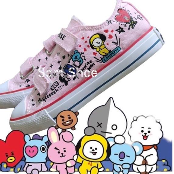 『BARU』 SEPATU ANAK PEREMPUAN LAKILAKI USIA 2 3 4 5 6 7 TAHUN KARAKTER BTS BT21  SEPATU SNEAKER ANAK 