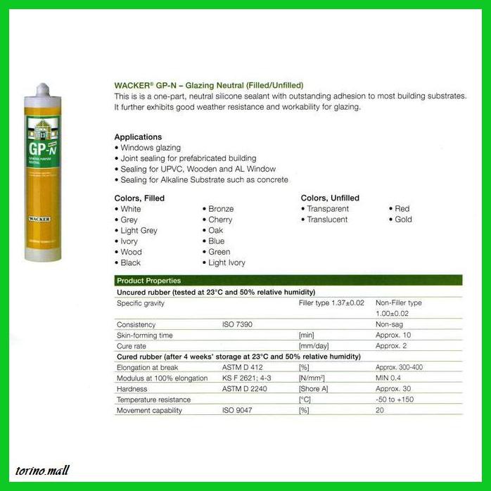 

TAKEREP- LEM SILIKON GP SILICONE SEALANT NEUTRAL WACKER LEM KACA SILIKON NETRAL -TNALAES-EPAT.