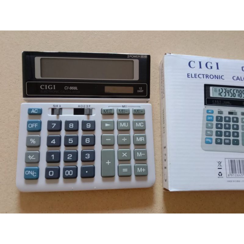 

KALKULATOR 12 DIGIT ORI MERK CIGI CI - 868L / 868