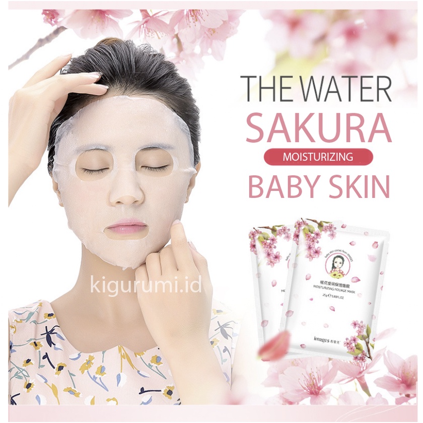 IMAGES Sakura Baby Skin Moisturizing Masker Wajah Sheet Mask  EM017