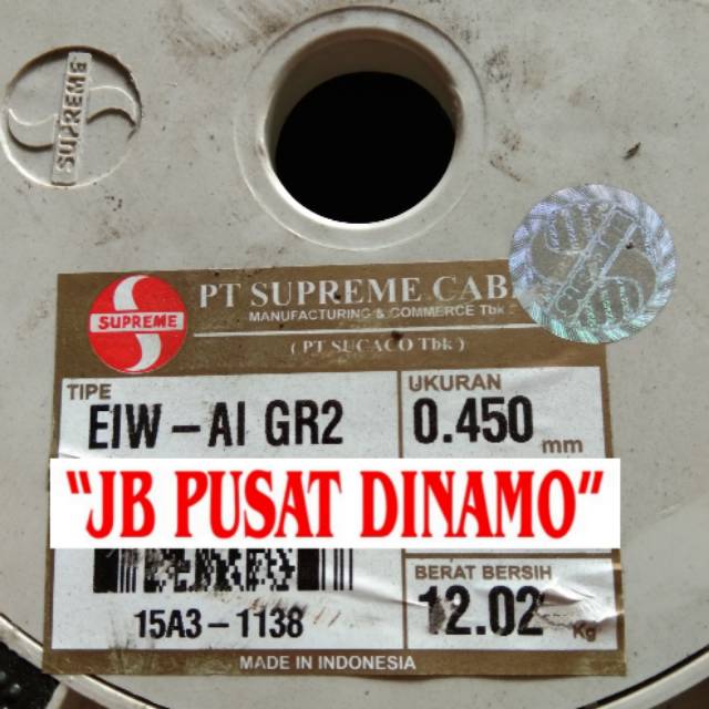 Kawat tembaga email 0.45 0,45 mm Supreme EIW AI gulung dinamo