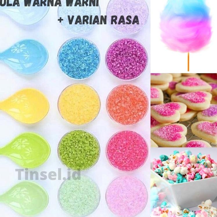 

✦PROMO✦ gula cotton candy rasa buah | gulali kapas | gula Arum manis | gula dekorasi | Gula warna wa