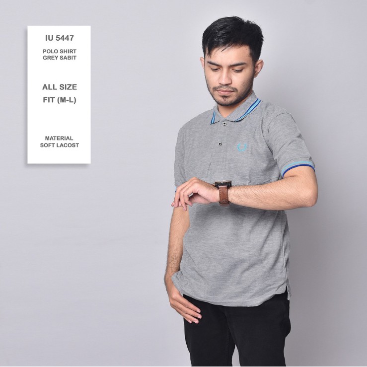  Baju  Polo Kerah  Lengan Pendek Polos Kaos  Polo Pria Kerah  