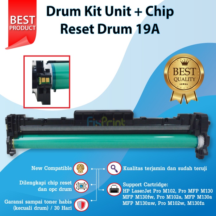 Drum Kit Unit HP CF219A 19A Drumkit Cartridge Toner CF217A 17A Printer M102a M102w M130w M130nw