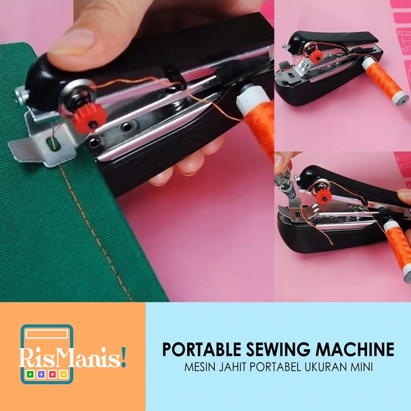 PORTABLE SEWING MACHINE - Mesin Jahit Genggam Staples Tangan Mini Praktis Serbaguna Efisien Inovatif