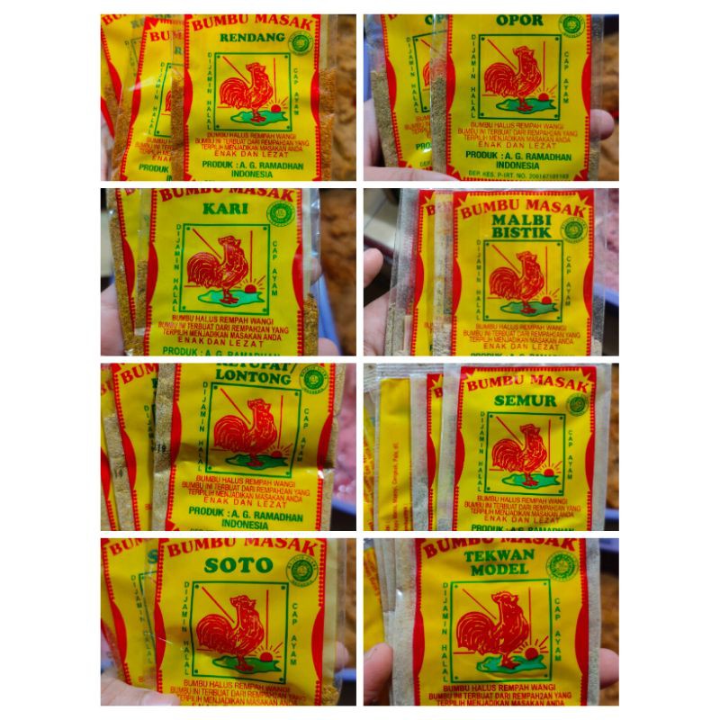 

Bumbu Cap Ayam 1 Pack = 10 Bungkus
