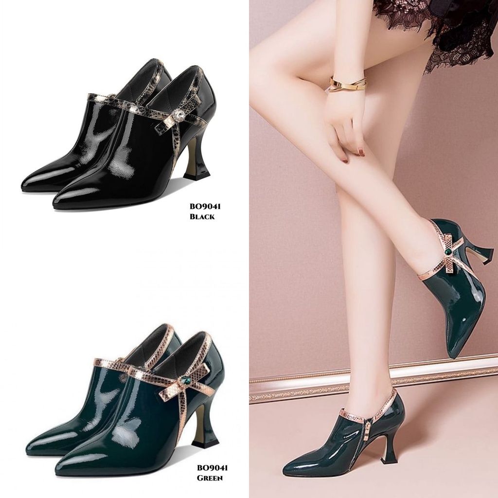 RESTOCK WYN SEPATU BOOTS HEELS FASHION KOREA BO9041