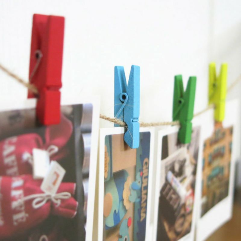 Wooden Clip Penjepit Kayu Foto Jepit Polaroid Tumblr HIasan Penjepit