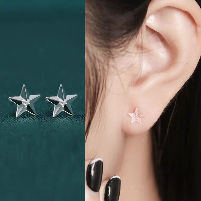 Anting Stud Bahan Karet Resin Transparan Anti Tersumbat Untuk Wanita