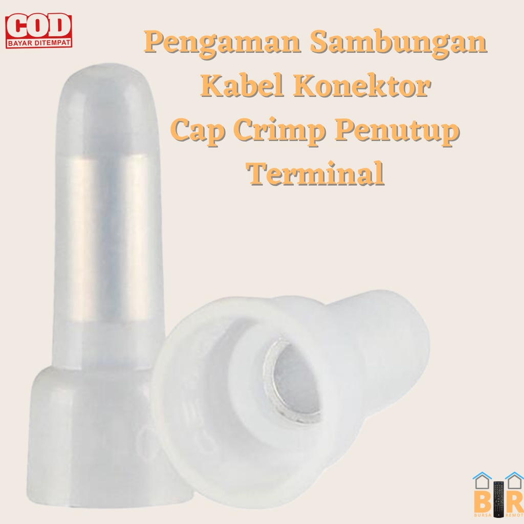 Lasdop Pengaman Sambungan Kabel Konektor Cap Crimp Penutup Terminal (5pcs)