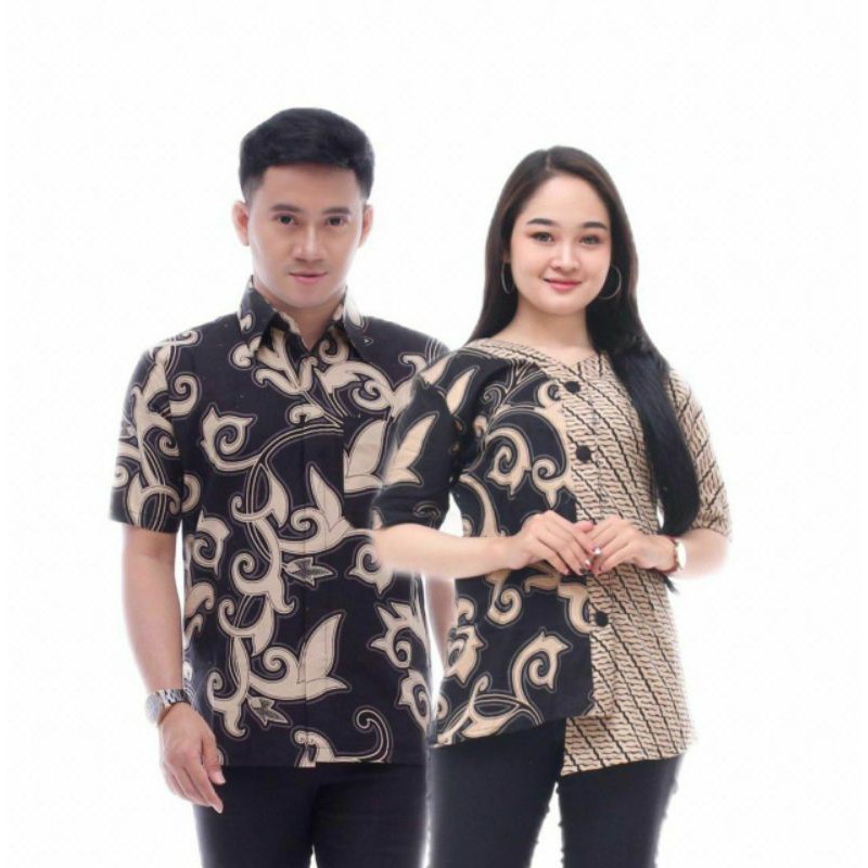 Maura Couple - Sania Ruffle Batik Couple Ori Ndoro Jowi Garansi Termurah Shopee