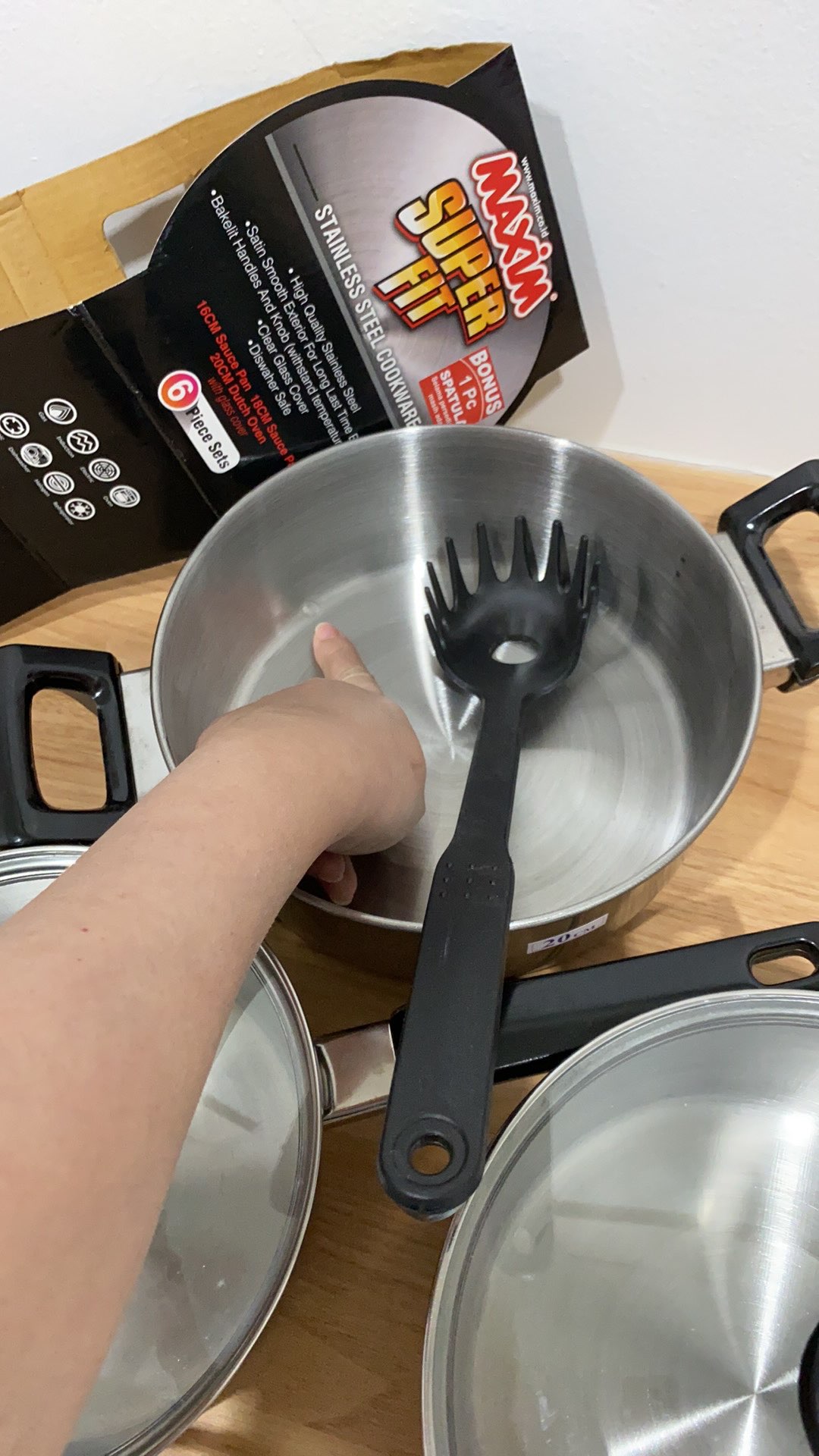 Maxim Panci Supet Fit (6 Piece Sets). Bonus Spatula