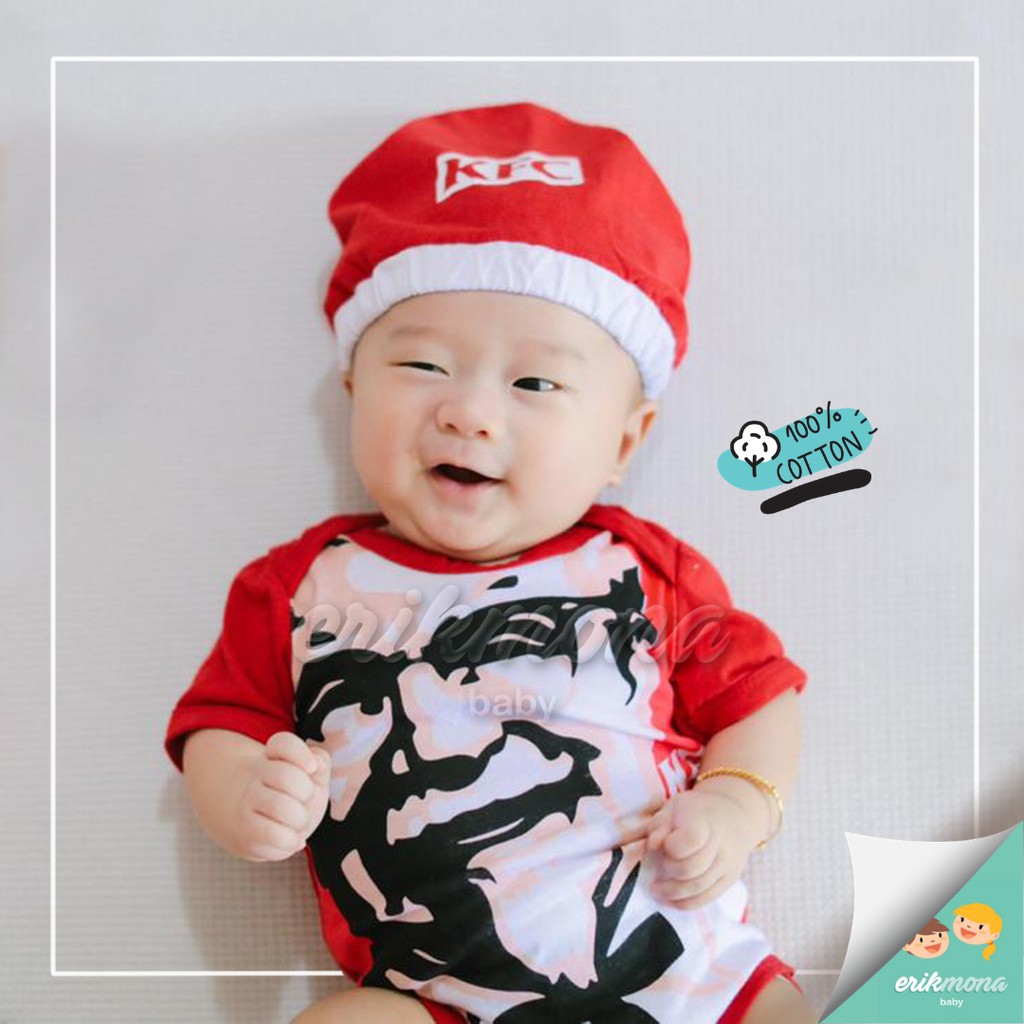 ♥︎ baju bayi jumper bayi ♥︎ lucu karakter KFC ♥︎