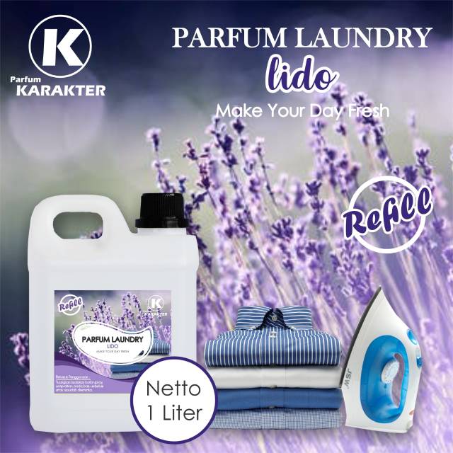 PARFUM LAUNDRY / PEWANGI PENGHARUM PAKAIAN AROMA LIDO 1LITER - ORIGINAL