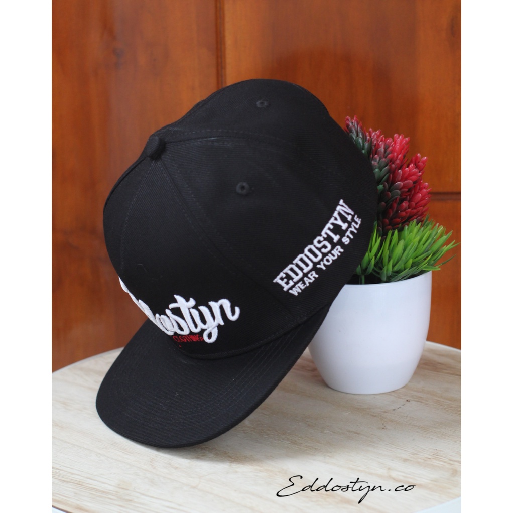 Topi Snapback Premium Original Clothing EDSTN Unisex COD Latin Hitam