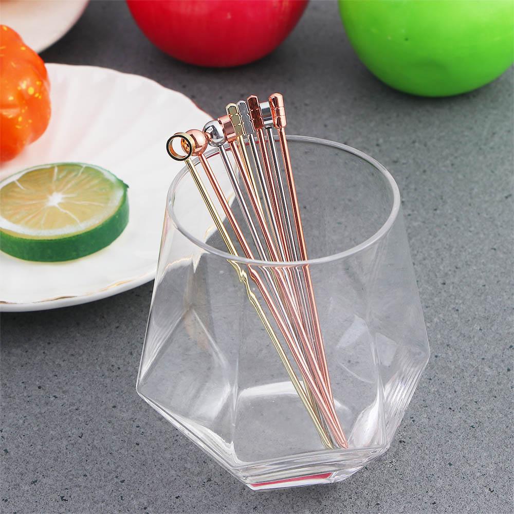 NICKOLAS1 Cocktail Picks Stainless Steel Alat Dapur Party Bar Untuk Minuman Garpu Buah