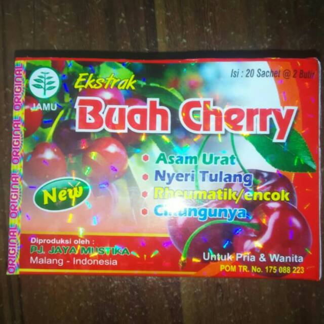 Jual Obat Herbal Asam Urat Tablet Ekstrak Buah Cherry Kota Surabaya Wellyna Herbal Tokopedia