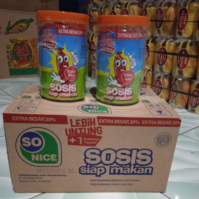 

Sosis SO NICE rasa sapi (kemasan toples)