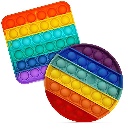 Mainan Anak-anak Pop It Fidget Toys Warna Pelangi