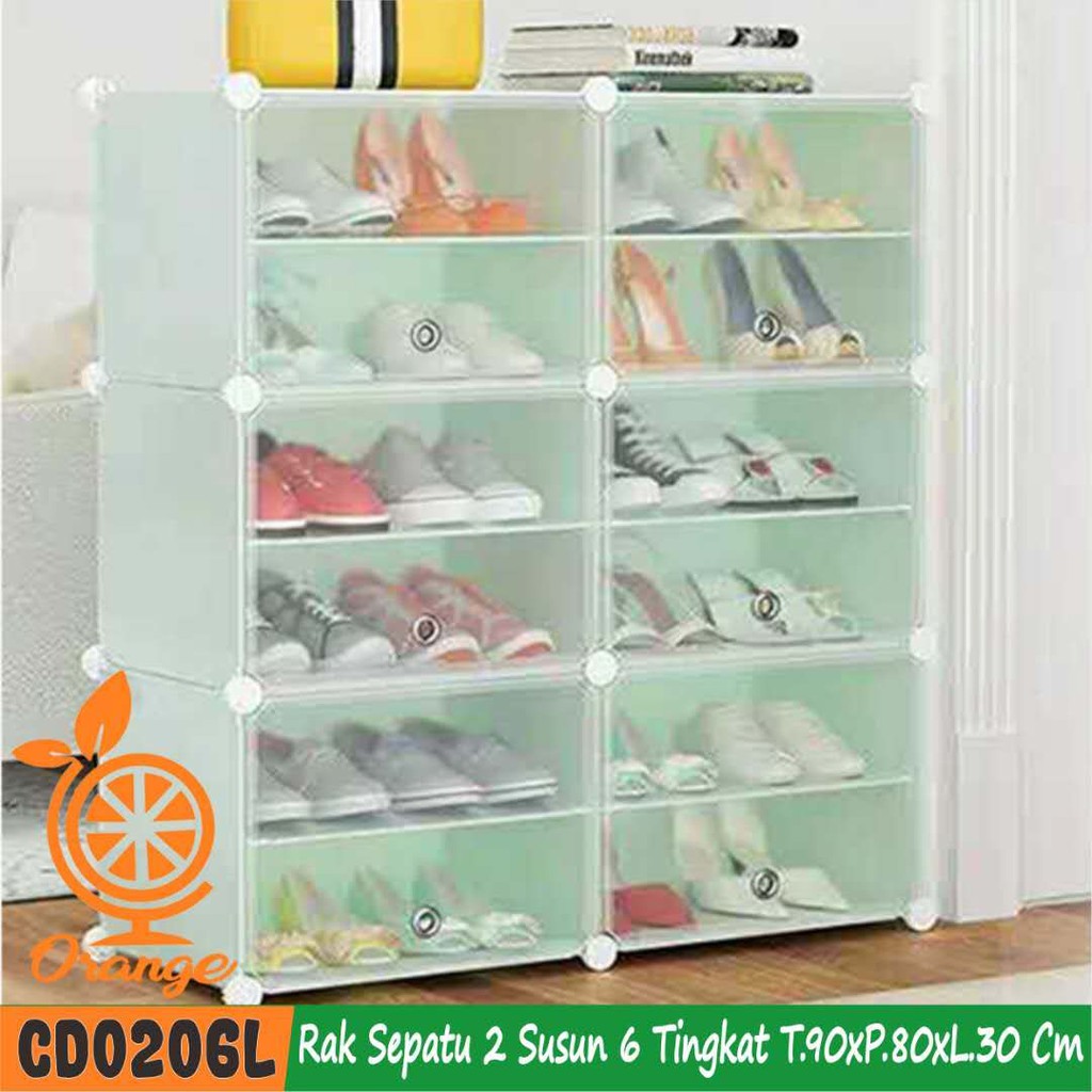 Rak Sepatu 2 Susun 6 Tingkat Portable Multifungsi Arrival CD0206