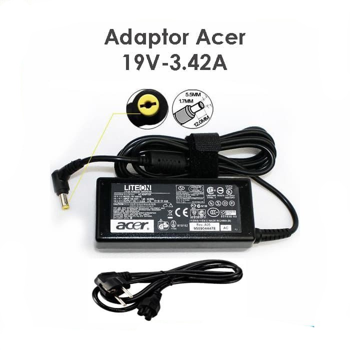 Charger Adaptor Compatibel for Acer 19V-3.42A Bonus Kabel Power - 1148