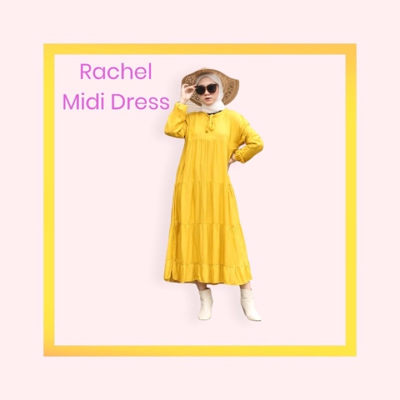 SAFINA MIDI DRESS  RAYON VISCOSE PREMIUM / MIDI DRESS TERBARU GAMIS POLOS OOTD MUSLIM