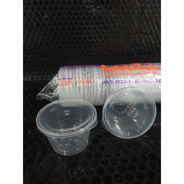 cup puding 150ml tebal / gelas puding 150ml klir