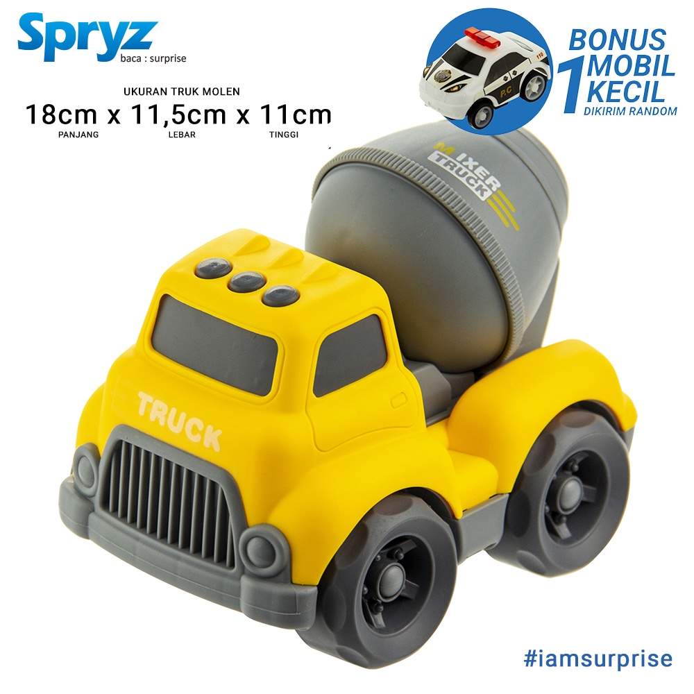 Spryz Turbo 1:20 Mainan Truk Free Wheel