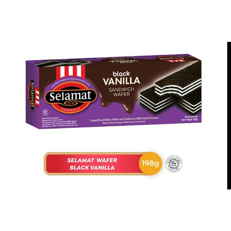 

Selamat Sandwich Wafer Black Vanilla 198 g
