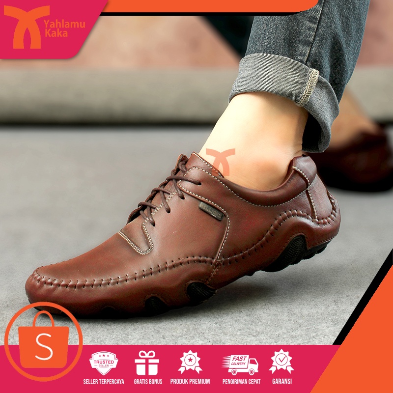YLK LIBERAL - Sepatu Pantofel Casual Formal Pria Bahan Kulit Sapi Kualitas Premium - Fantopel Oxford