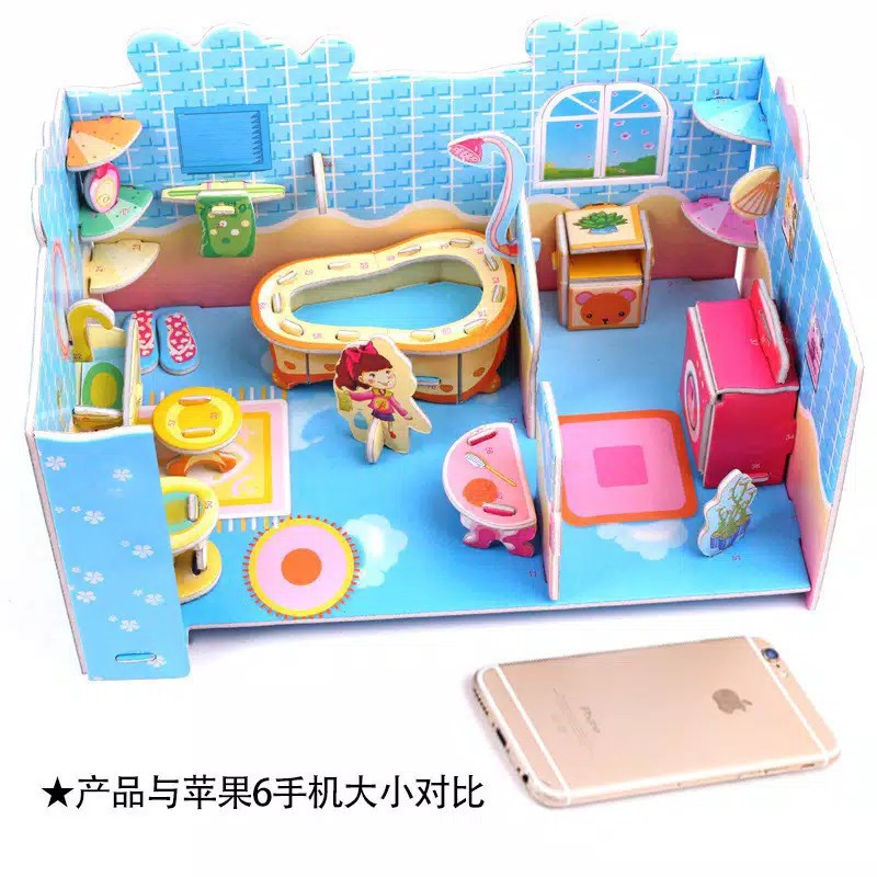 LYSASHOP - MAINAN EDUKASI ANAK PUZZLE 3D DIY BESAR/MELATIH MOTORIK KREATIFITAS KESABARAN IMAJINASI-3