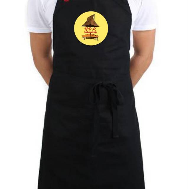 Apron plus bordir minimal 12pcs