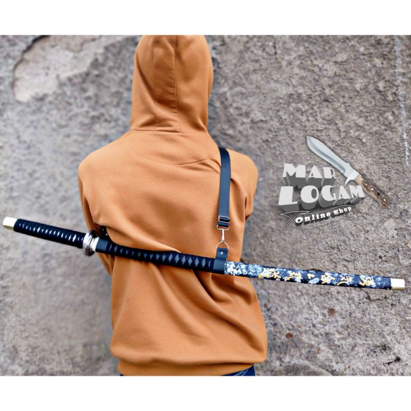 PLUS SABUK!!! Katana khunto kustom model WD (Walking Dead) bercak varian warna samurai murah