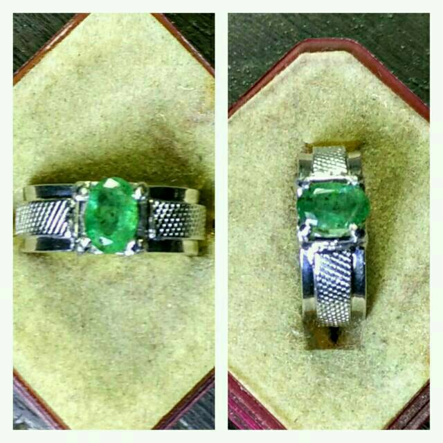 Zamrud asli ruby asli yakut asli topaz asli peridot ring perak