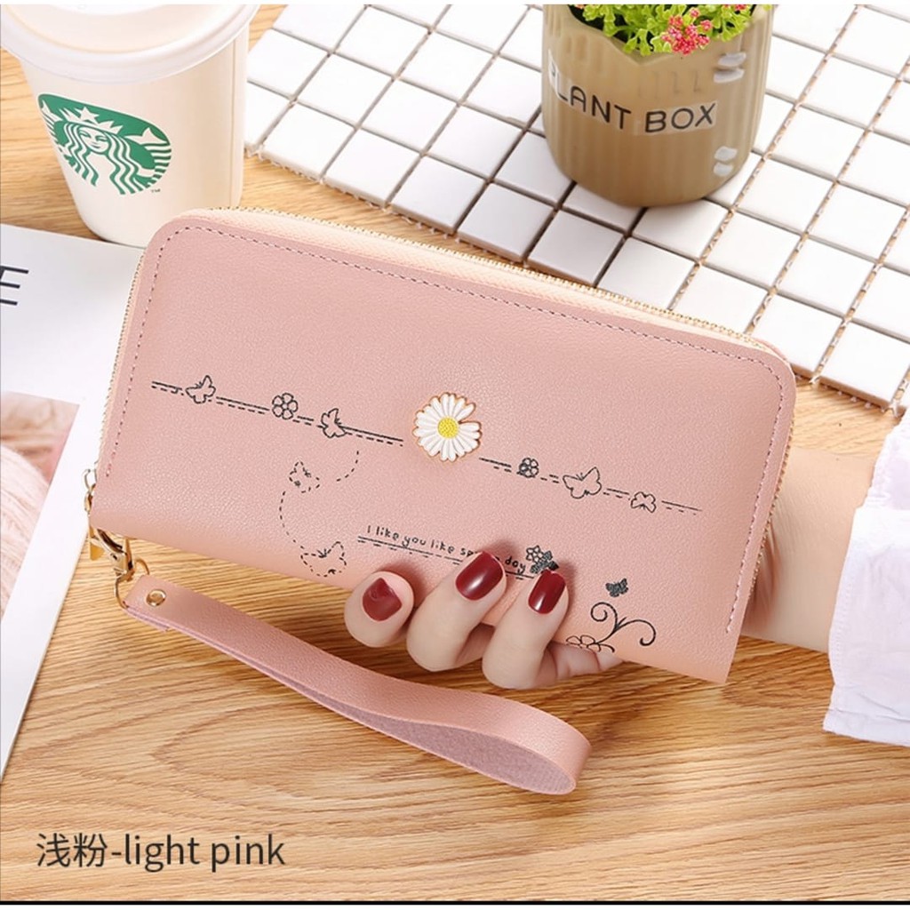 (COD) Dompet Kartu Wanita plus Tali Women Wallet Import MALLSHOPPING