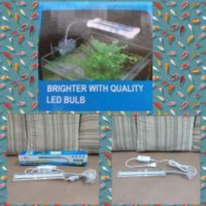 Led Aquarium Jepit 6W YAMANO Lampu Matahari Ikan Tanaman Super White OK59700***