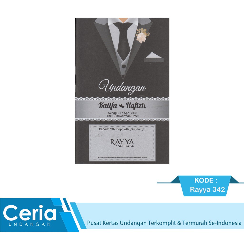 Blangko Undangan Pernikahan Rayya 342 Termurah