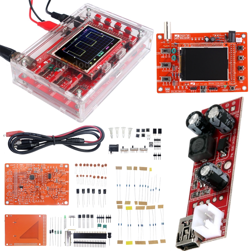 ✫〖ready to ship/COD〗✫DSO138 Set Oscilloscope Digital DIY dengan Probe unsoldered STM32 200KHz