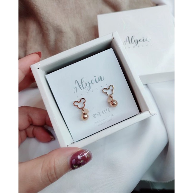 alycia anting anak micky bandul anti karat titanium